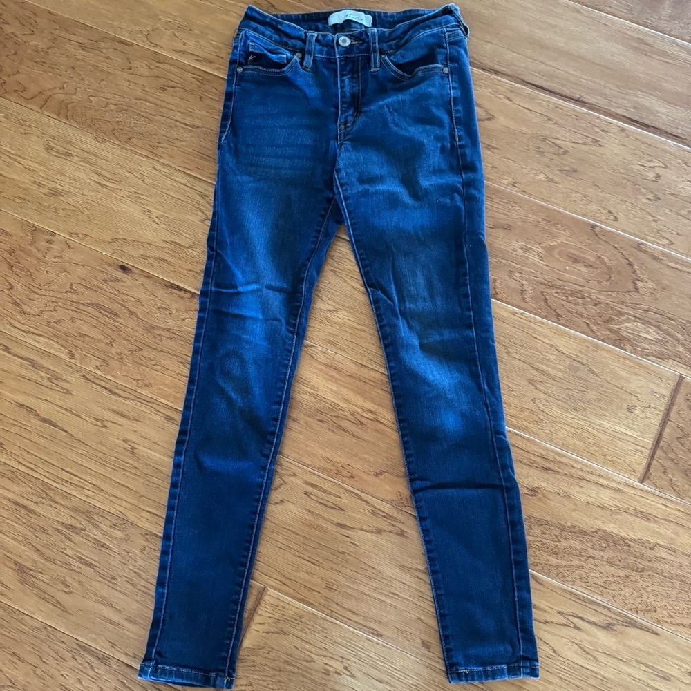 Kancan Skinny Jeans Women’s 1/24 Dark Wash Mid Rise Stretch
